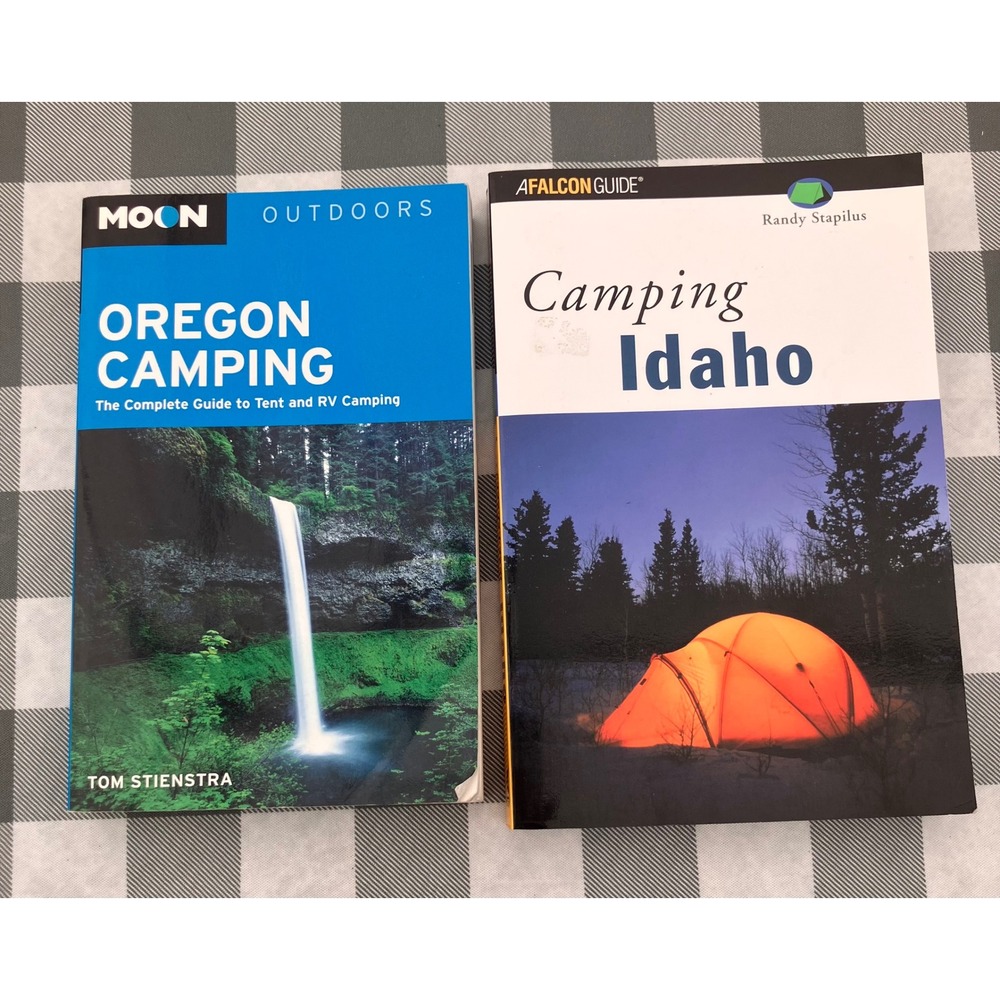 Moon & Falcon Guide Camping Books Oregon Idaho OS Multicolor Travel Guidebooks